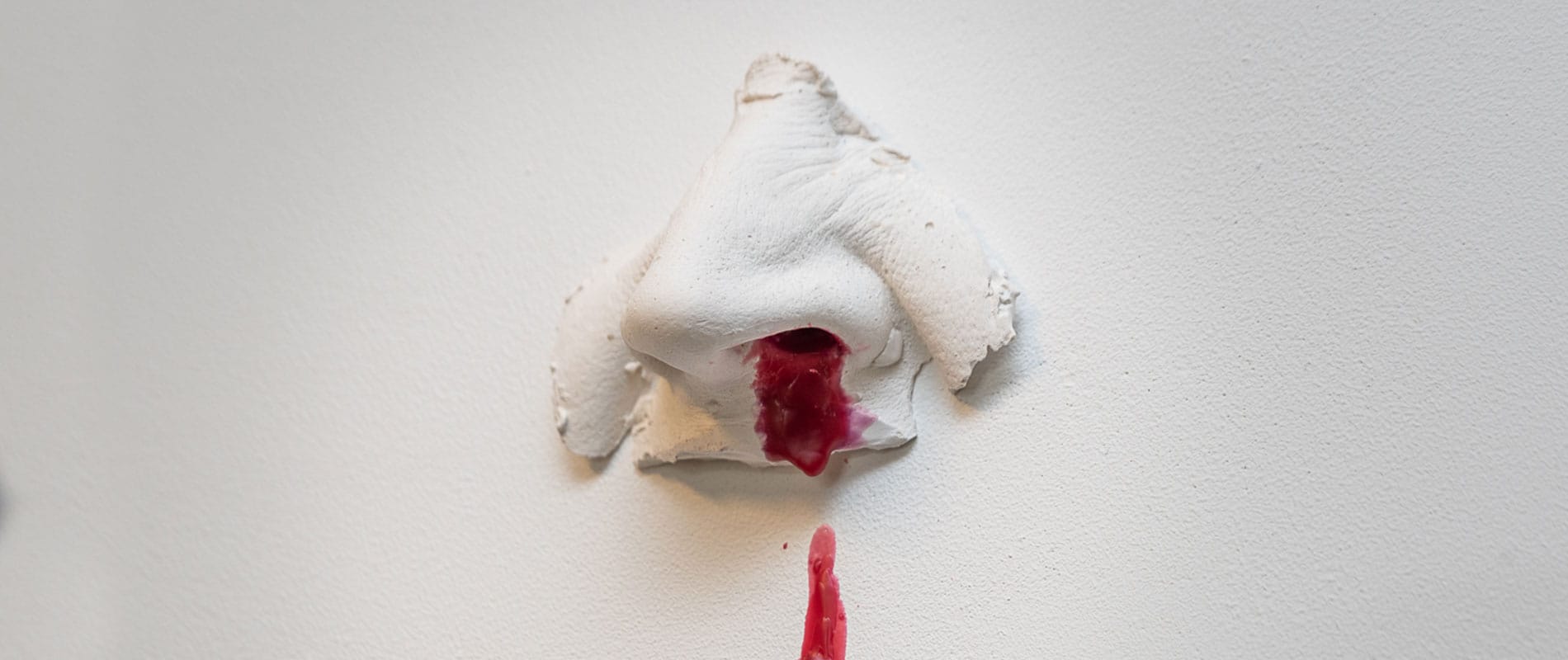 kunst - Ingrid Slaa - beeld - neus - gips