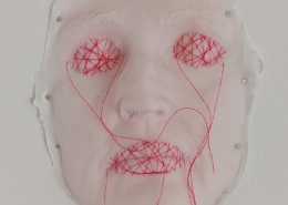 Ingrid Slaa l beeld - siliconen - gezicht - titel niet l sculpture - silicon - face - title not (1)